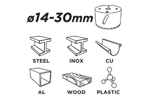 Graphite adapter körkivágóhoz 14-30mm