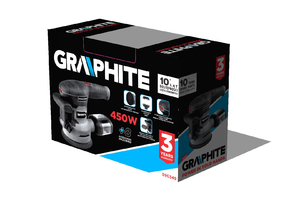 Graphite excenterescsiszoló kofferben 450w