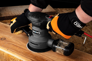 Graphite excenterescsiszoló kofferben 450w