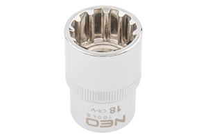 Neo 1/2" 12 szögű dugókulcs 18mm