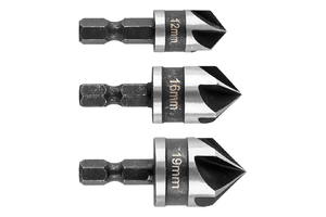 GRAPHITE Süllyesztőfúró készlet, 12, 16, 19mm