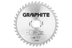 Graphite körfűrészlap keményfém fogak 200mm 40 fog