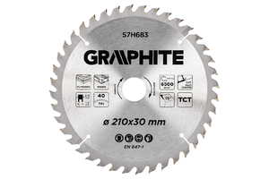 Graphite körfűrészlap keményfém fogakkal 210x30 mm