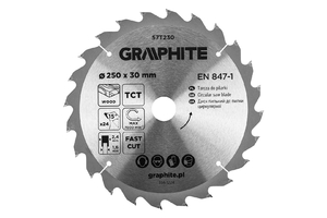 Graphite körfűrészlap keményfém fogak 250mm 24 fog