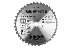 Graphite körfűrészlap keményfém fogak 300mm 40 fog