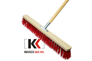 Aszfalt seprű 60 cm műanyag szálas nyéllel
